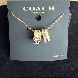 COACH Women's Necklace
Signature C Enamel In Gold/Chalk